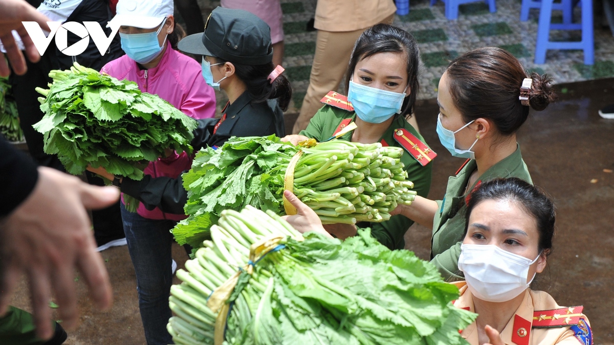 Chuyến xe rau nghĩa tình gửi vào tâm dịch